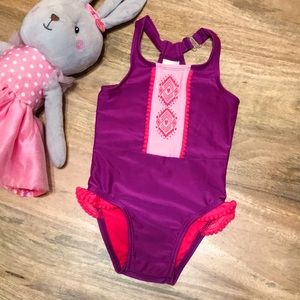 Cat & Jack purple and pink bathing suit